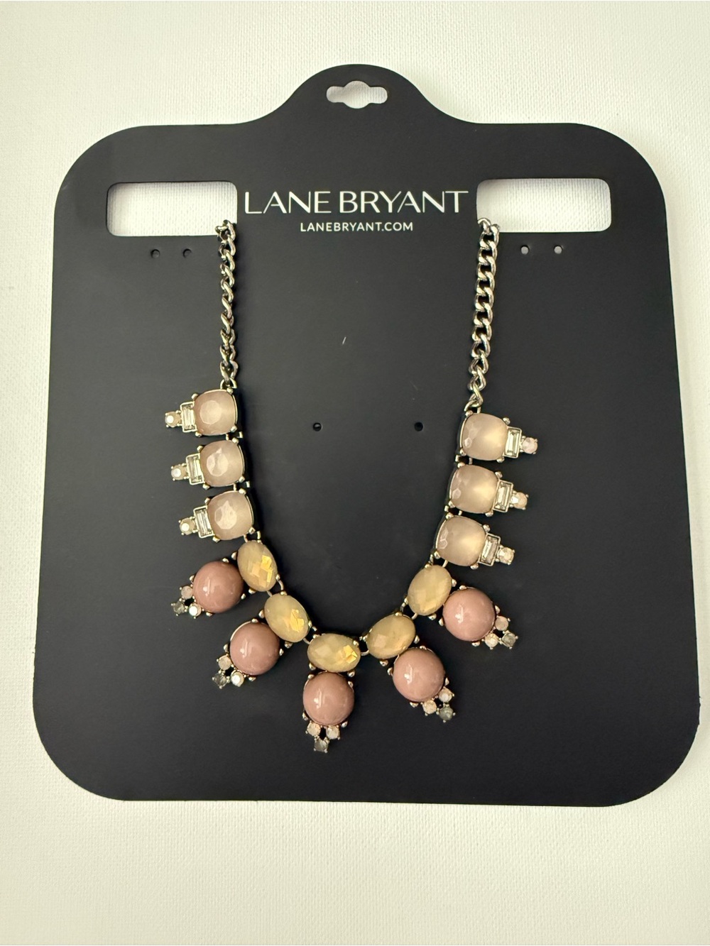 LB Statement Warm Neutral Goldtone Necklace